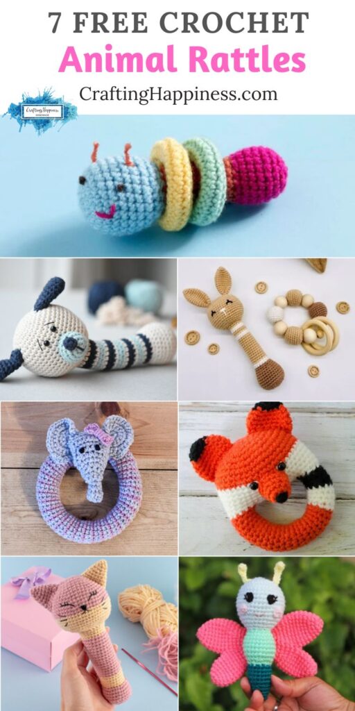 7 Free Crochet Animal Rattles PIN 2