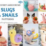 8 Crochet Amigurumi Slugs and Snails Patterns FB POSTER