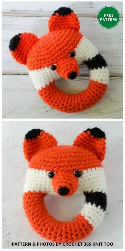 Crochet Fox Rattle - 7 Free Crochet Animal Rattle Patterns For Babies