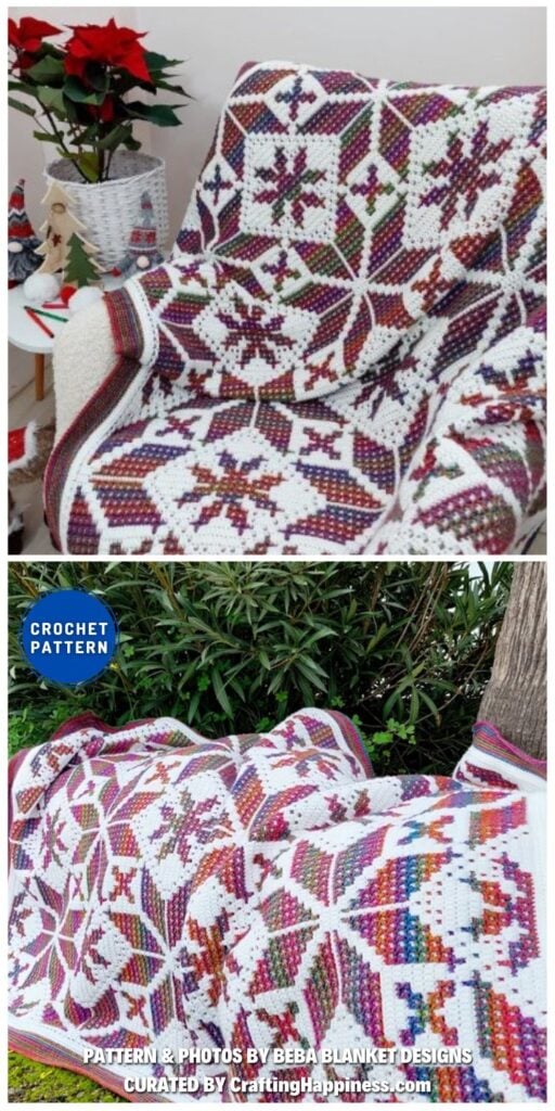 Overlay Mosaic Crochet Afghan