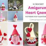8 Crochet Heart Gnomes Patterns For Valentine's Day FB POSTER