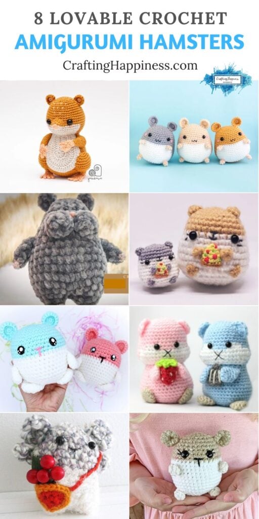 8 Lovable Crochet Amigurumi Hamsters PIN 2