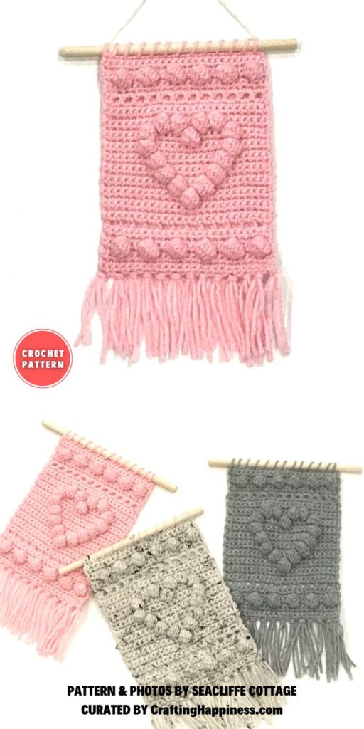 Boho Heart Crochet Banner