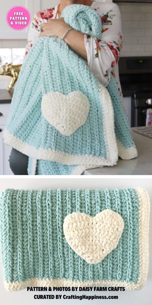 Mandy&rsquo;s Crochet Heart Blanket