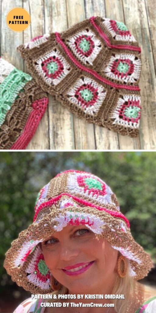 Verano Airy Crochet Bucket Hat - 7 Crochet Granny Square Bucket Hat Patterns