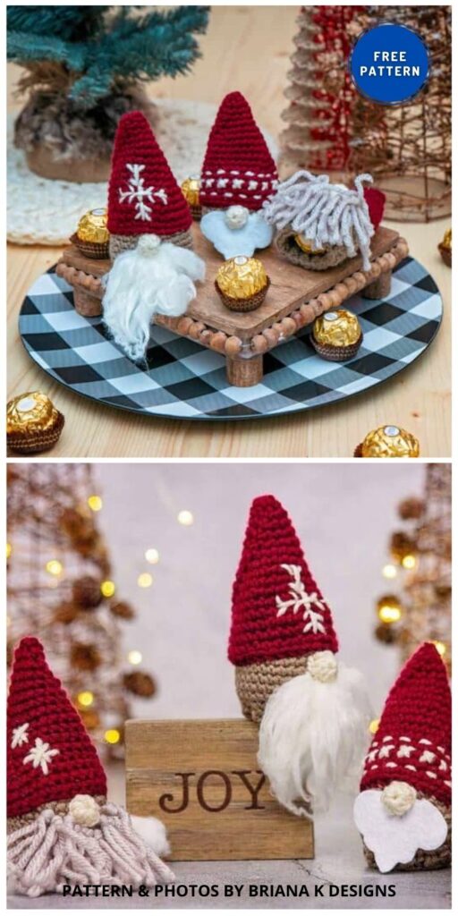 Crochet Gnome Gift - 8 Beautiful Crochet Christmas Gnome Patterns