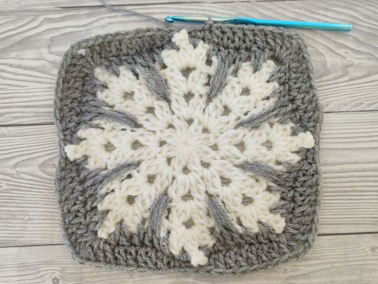 Crochet Snowflake Square By Crafting Happiness BLOG PHOTO 6