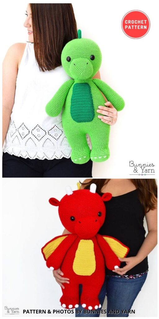Danny The Big Dinosaur - 8 Amazing Crochet Amigurumi Dragon Patterns