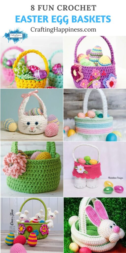 8 Fun Crochet Easter Egg Baskets PIN 2