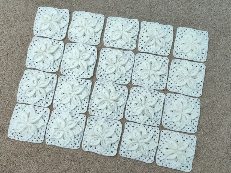 BLOG PHOTO 2 - White Poinsettia Blanket - Crafting Happiness