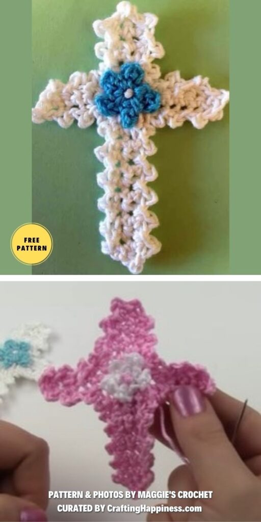 Easter Cross Applique Crochet Pattern - 7 Free Easy Crochet Easter Cross Patterns