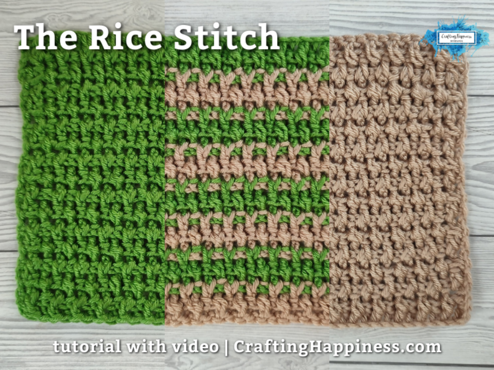 FB BLOG POSTER - The Rice Stitch by Crafting Happiness