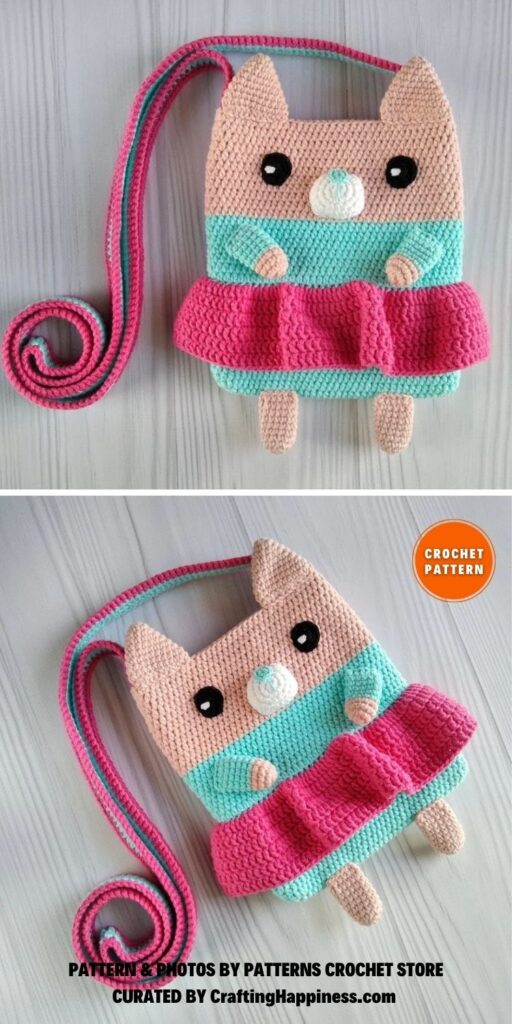 Crochet Cat Purse Pattern - 7 Crochet Purse Patterns For Mother's Day Gifts