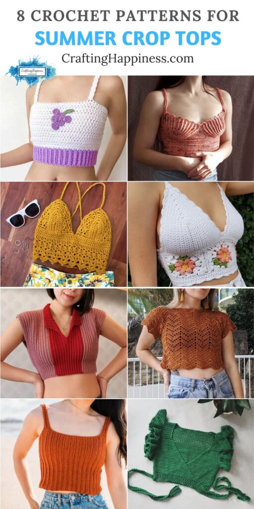 8 Crochet Patterns For Summer Crop Tops PIN 2