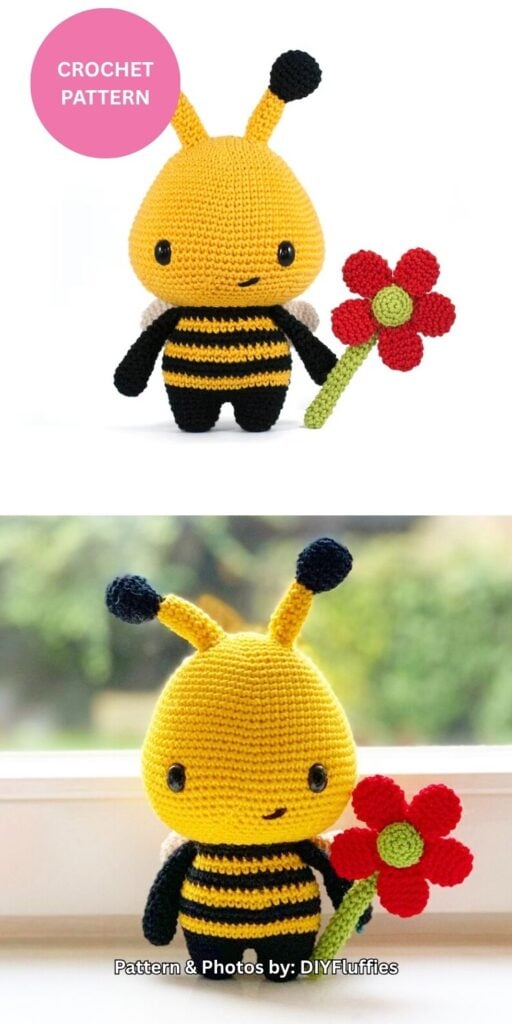 Barry the Bee - 9 Crochet Amigurumi Bee Toy Patterns For Babies