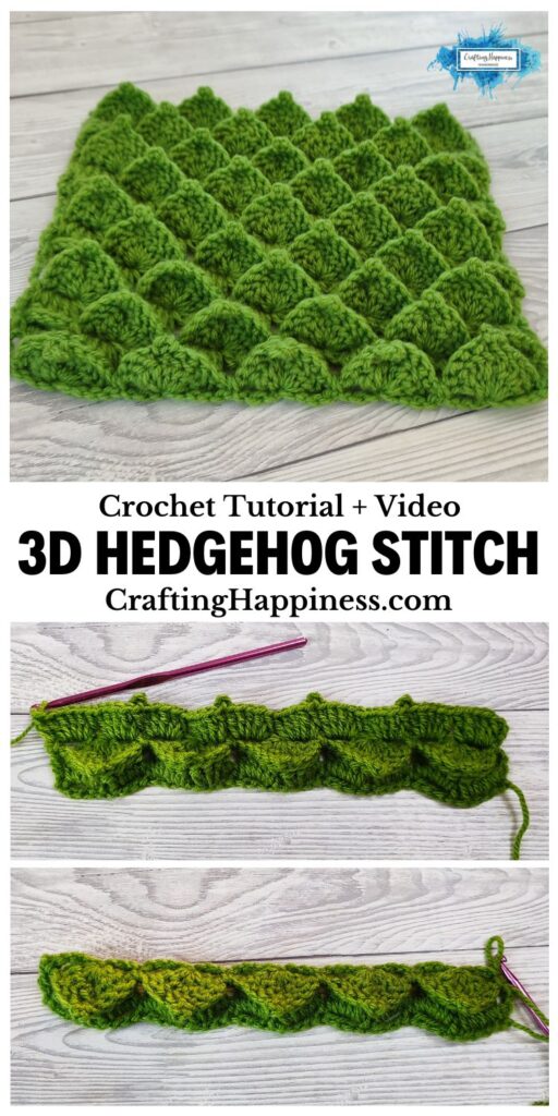 MAIN PIN BLOG POSTER - 3D Hedgehog Stitch - Crafting Happiness