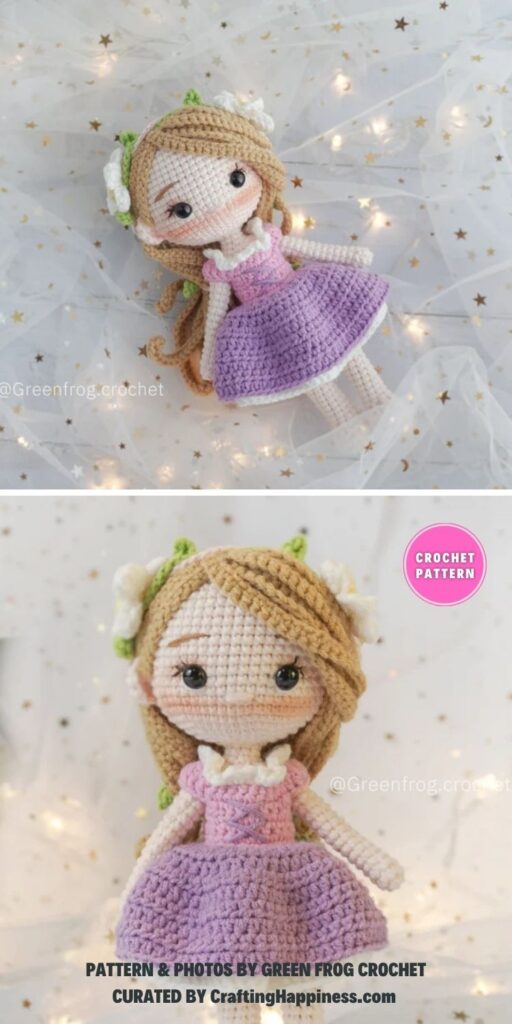Princess Cloudy Hair - 7 Crochet Amigurumi Disney Doll Patterns