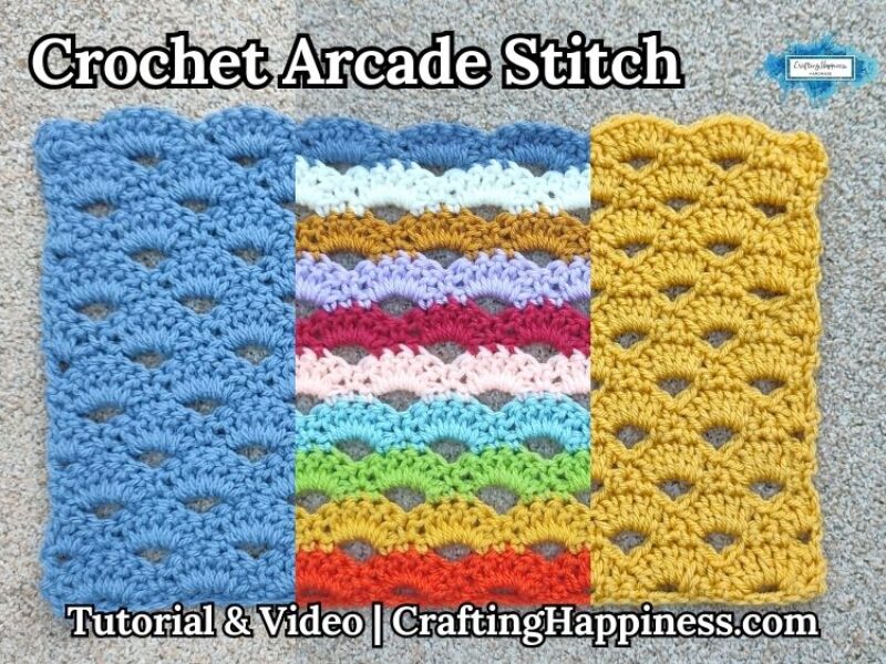 FB BLOG POSTER - Crochet Arcade Stitch - Crafting Happiness