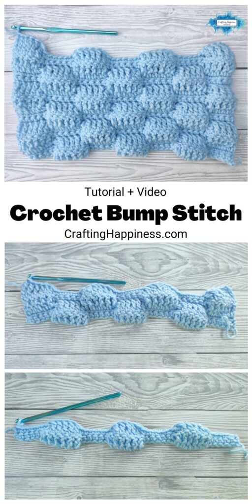 MAIN PIN BLOG POSTER - Crochet Bump Stitch - Crafting Happiness