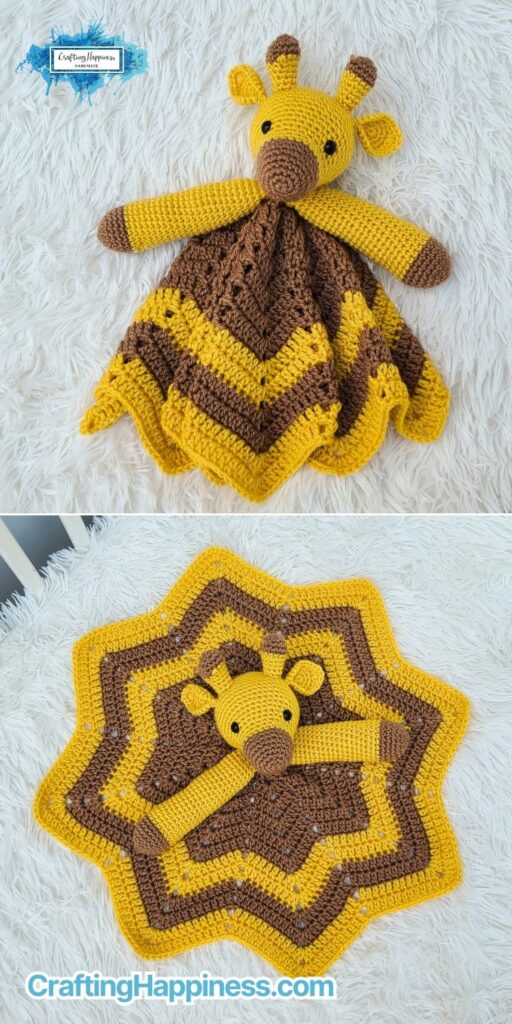PIN 3 BLOG POSTER - Giraffe Baby Security Blanket by Crating Happiness