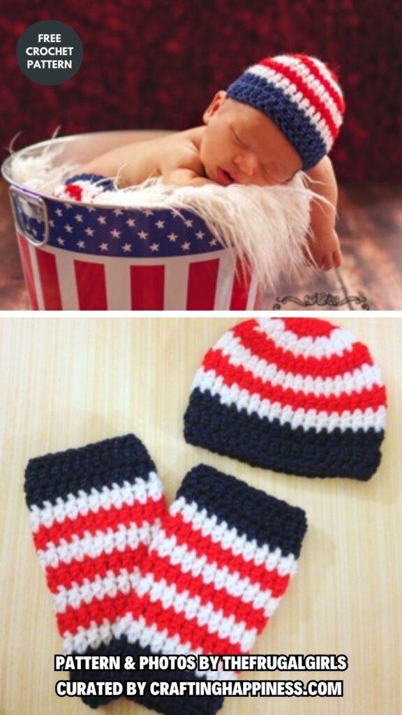 1. Patriotic Crochet Pattern for Baby - 5 Free Crochet Patterns For 4th Of July Props For Babies - Crafting Happiness