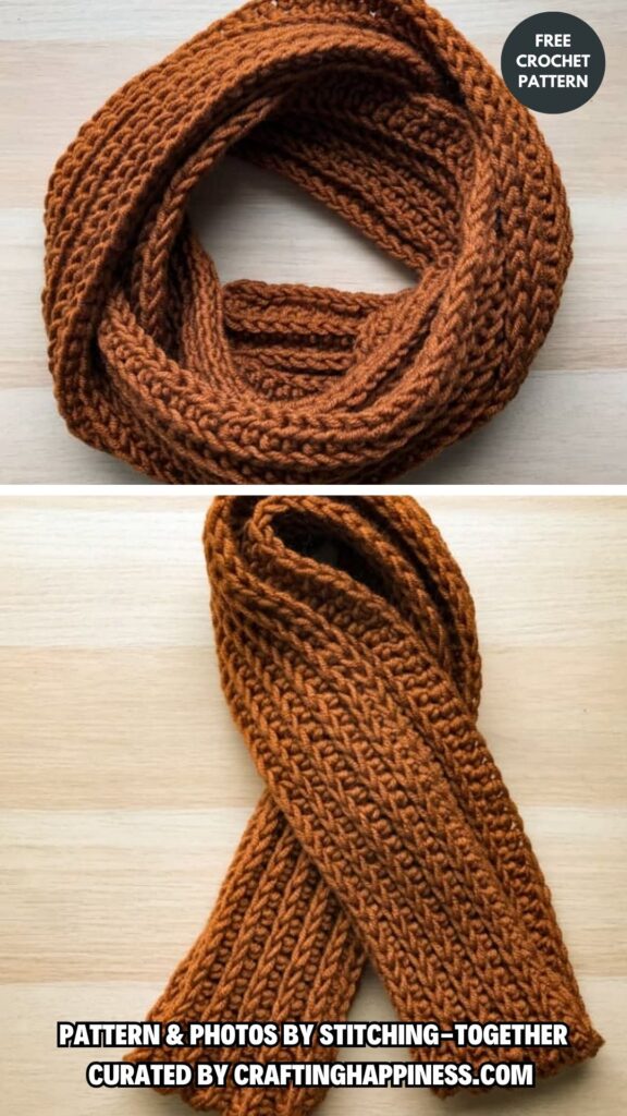 2. Entirely Easy Men’s Scarf - 7 Men's Scarves For Father's Day Crochet Patterns - Crafting Happiness