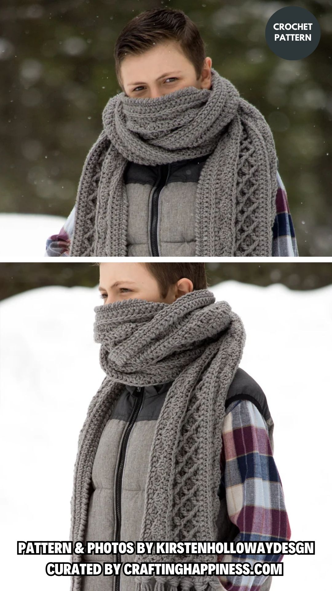 7 Men's Scarves For Father's Day Crochet Patterns - Crafting Happiness