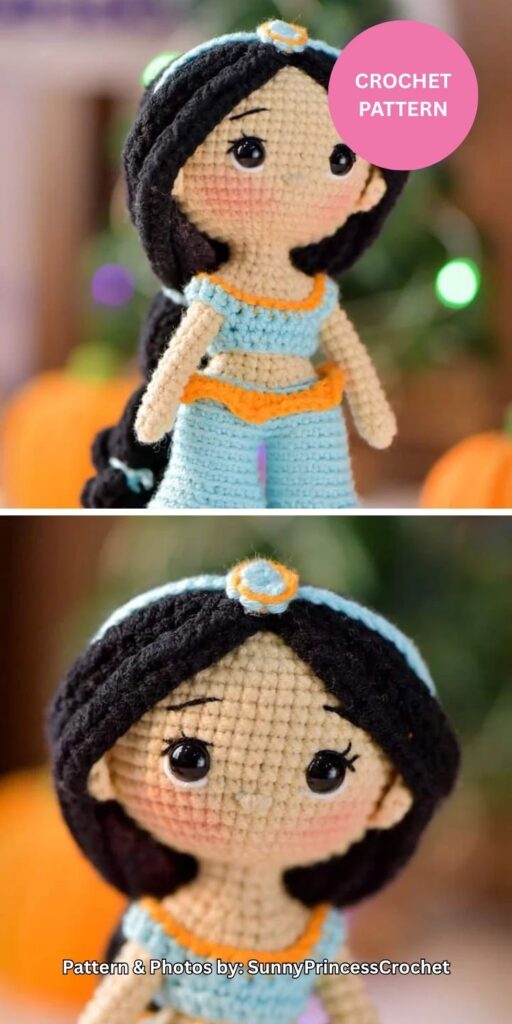 Amigurumi Princess Jasmine - 7 Crochet Amigurumi Disney Doll Patterns