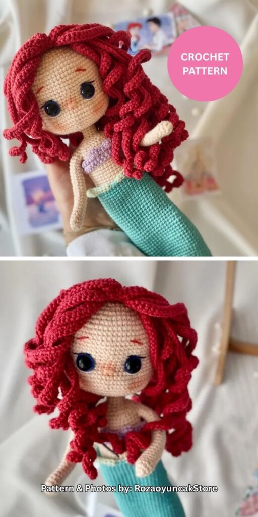 Little Mermaid Ariel Doll - 7 Crochet Amigurumi Disney Doll Patterns
