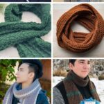 PIN 1 - 7 Men's Scarves For Father's Day Crochet Patterns - Crafting Happiness