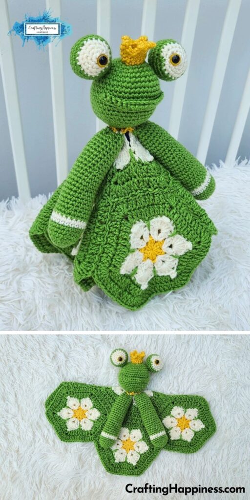 PIN 3 BLOG POSTER - Frog Baby Security Blanket by Crating Happiness