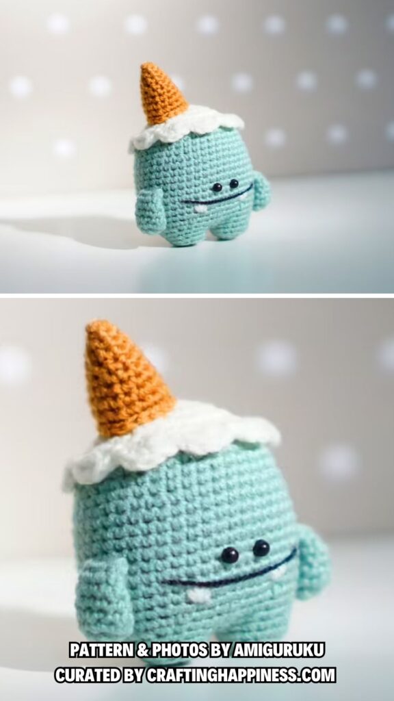 2. Ice Cream Monster Yeti - 8 Crochet Patterns For Adorable Amigurumi Monsters - Crafting Happiness