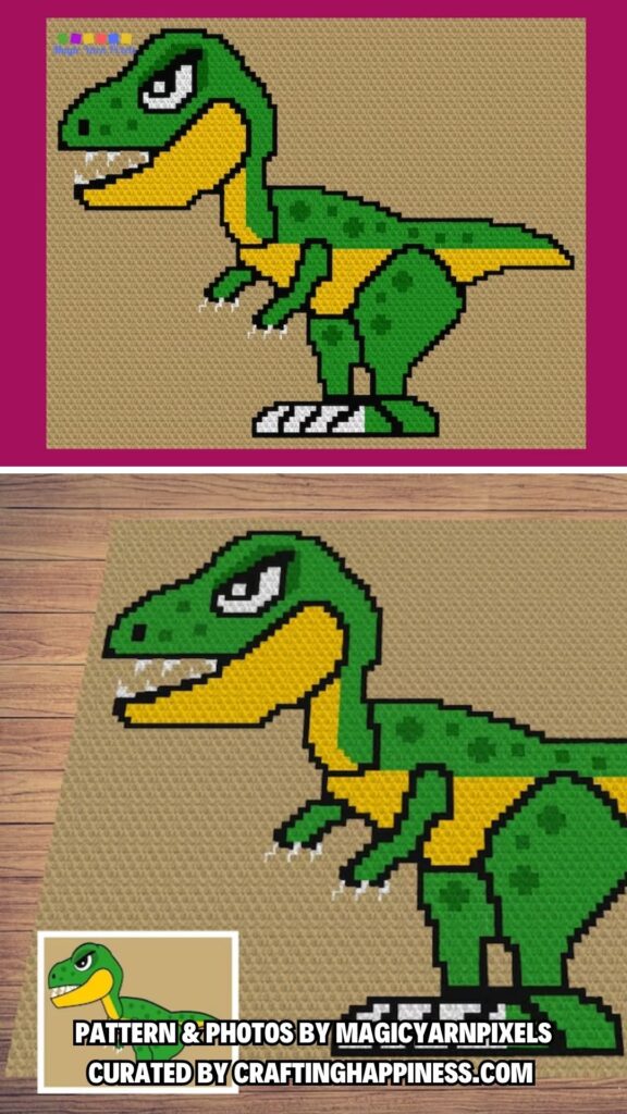 T-Rex Dinosaur Baby Graph and Pattern