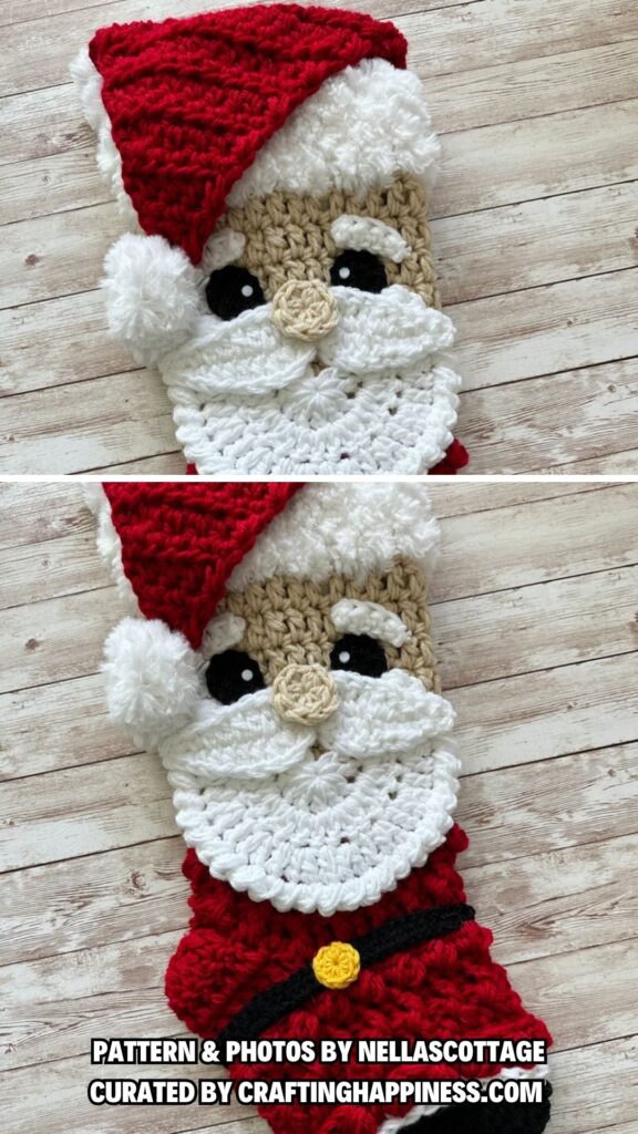 Winter Santa Christmas Stocking