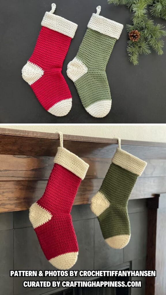 Classic Crochet Christmas Stockings&nbsp;