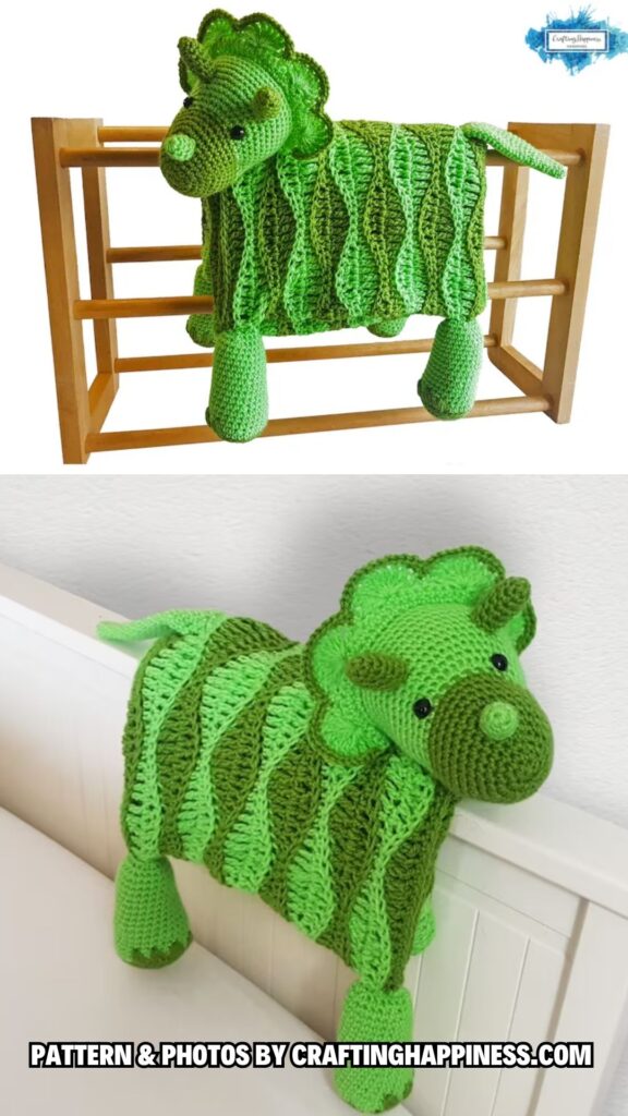Triceratops Dinosaur Baby Blanket