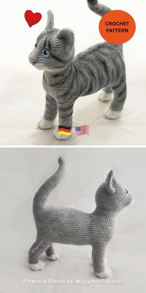 TABBY CAT - 6 Crochet Amigurumi Realistic Cat Patterns