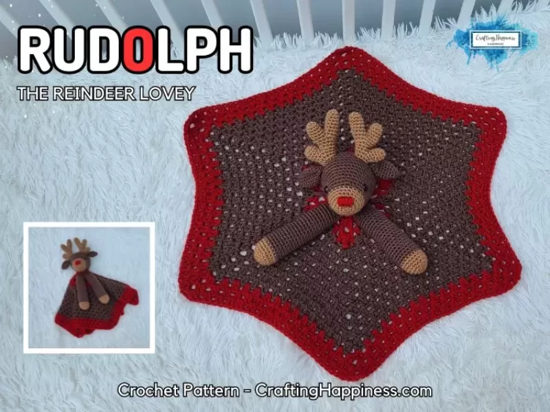 FB BLOG POSTER - Rudolph The Reindeer Lovey - Crafting Happiness