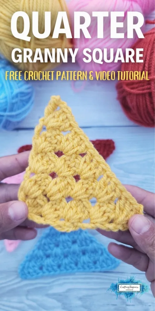 MAIN PIN POSTER 2 - Quarter Granny Square - Crafting Happiness