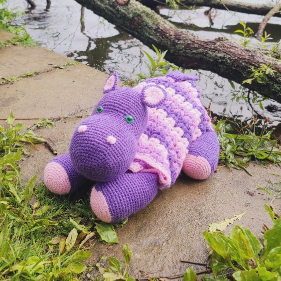 BLOG PHOTO 1 - 3in1 Safari Hippo Baby Blanket Crochet Pattern - Crafting Happiness