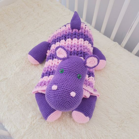 BLOG PHOTO 4 - 3in1 Safari Hippo Baby Blanket Crochet Pattern - Crafting Happiness (2)