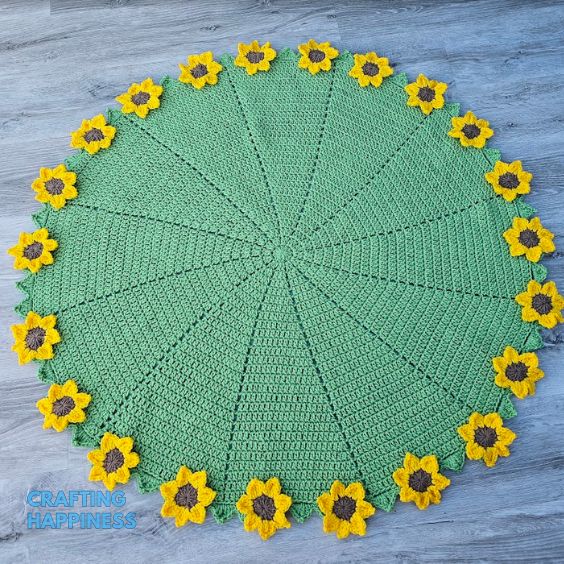 BLOG PHOTO 10 - Sunflower Bouquet Blanket - Free Crochet Blanket Pattern - Crafting Happiness