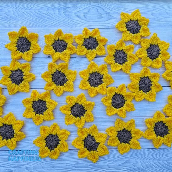 BLOG PHOTO 9- Sunflower Bouquet Blanket - Free Crochet Blanket Pattern - Crafting Happiness