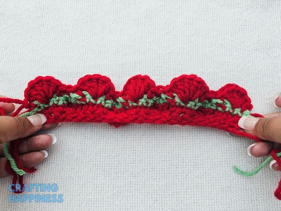 Row 4B - Crochet Stawberry Stitch - Stitch Tutorial By Crafting Happiness
