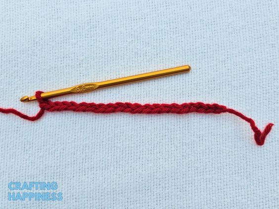 Starting Chain - Crochet Stawberry Stitch - Stitch Tutorial By Crafting Happiness