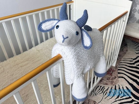 BLOG PHOTO 1 - 3in1 Goat Baby Blanket - CraftingHappiness