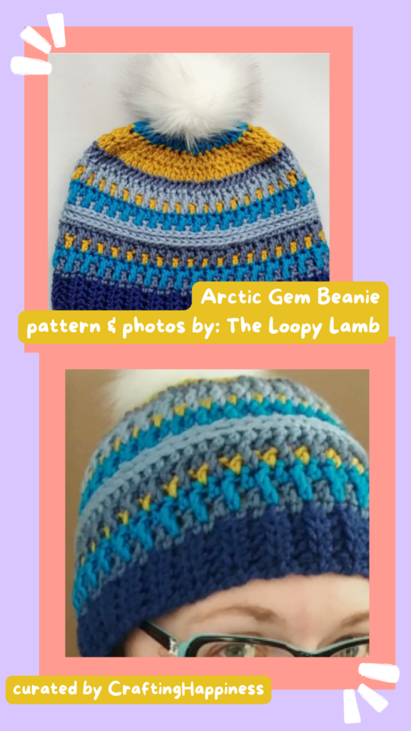 3 Arctic Gem Beanie - Crafting Happiness