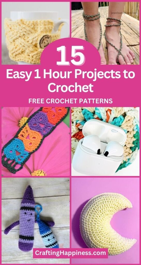 BLOG 3 - 15 Easy 1 Hour Crochet Projects For Beginners - Curated by Crafting Happiness