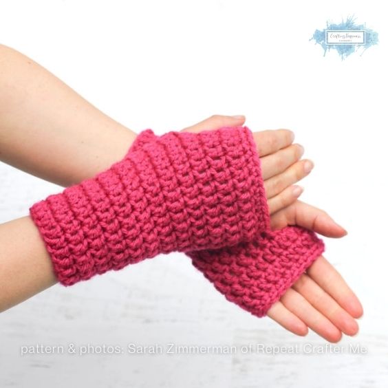 Fingerless Crochet Gloves - Crafting Happiness