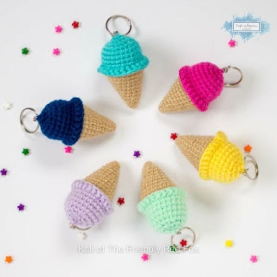 Ice Cream Keychain - Crafting Happiness